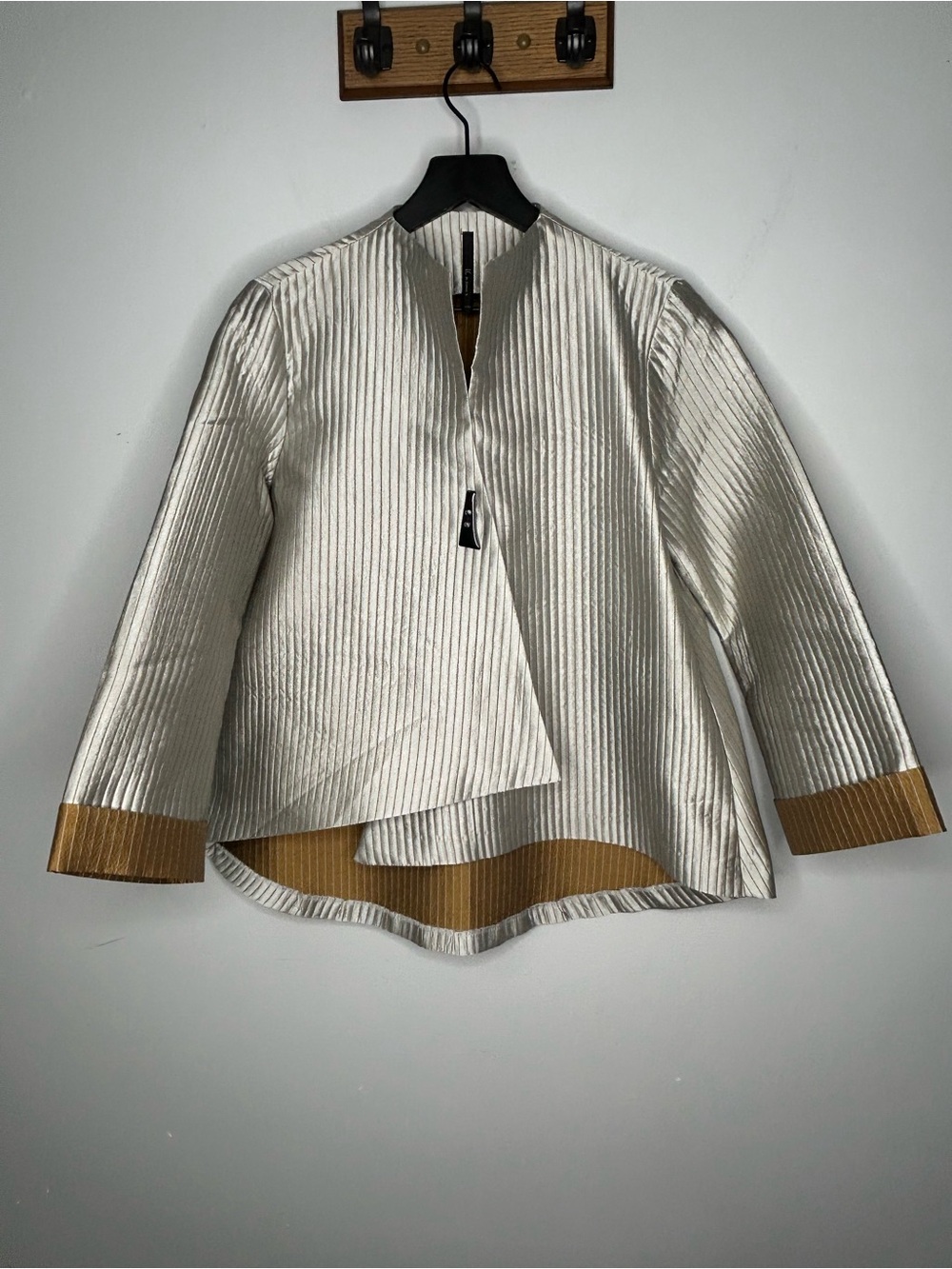 IC by Connie K Silver Single Button Front Jacket Size M